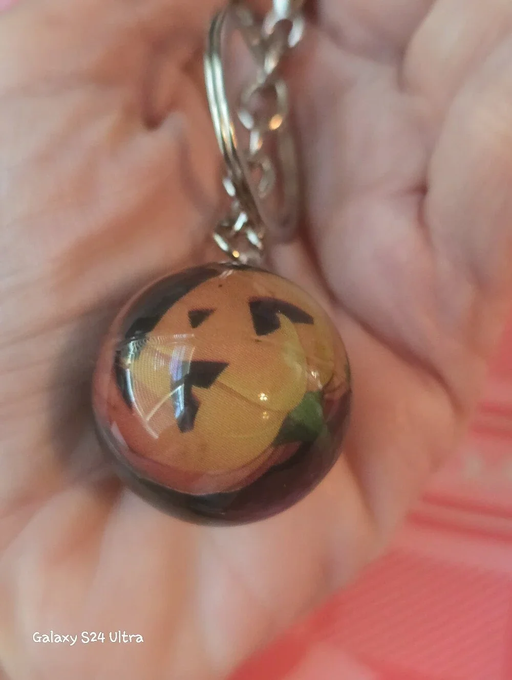 Jack O'Lantern Pumpkin Wobble Design Bag Charm/keychain NEW